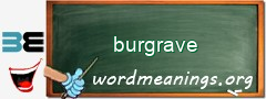 WordMeaning blackboard for burgrave